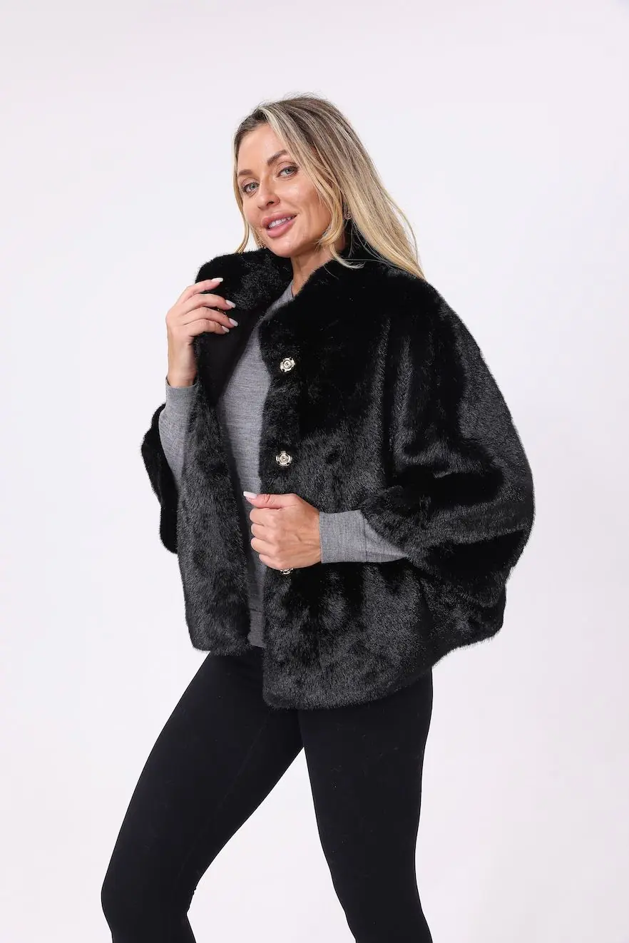 Faux Fur Cape-D4 - Image 2