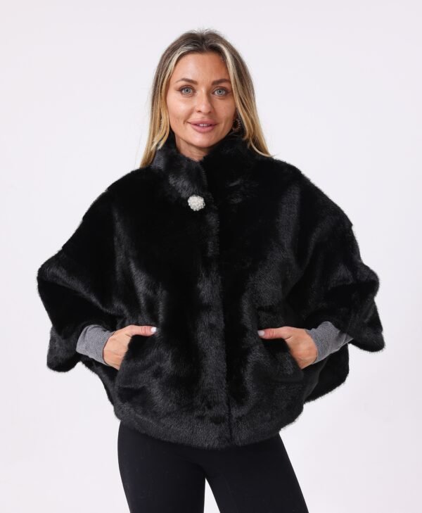 Faux Fur Cape-D4