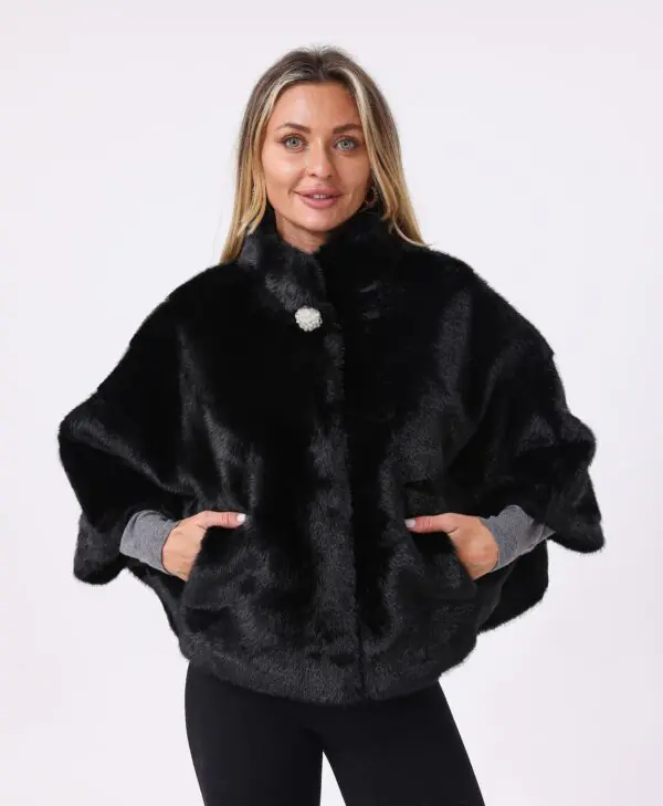 Faux Fur Cape-D4