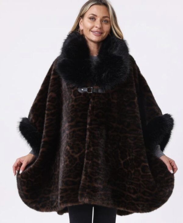 Faux Fur Cape-J3