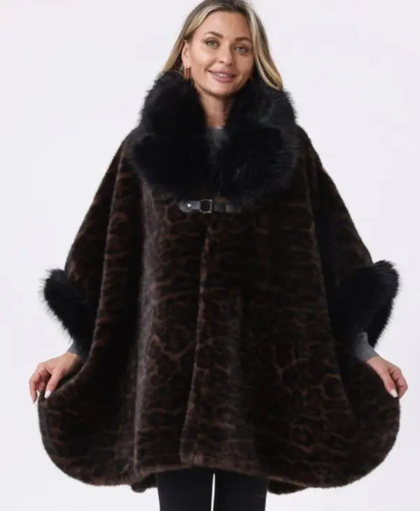 Faux Fur Cape-J3