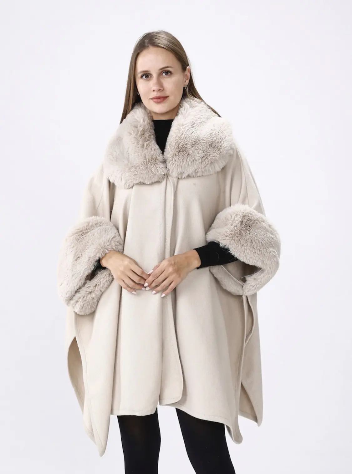 Faux Fur Cape-N2