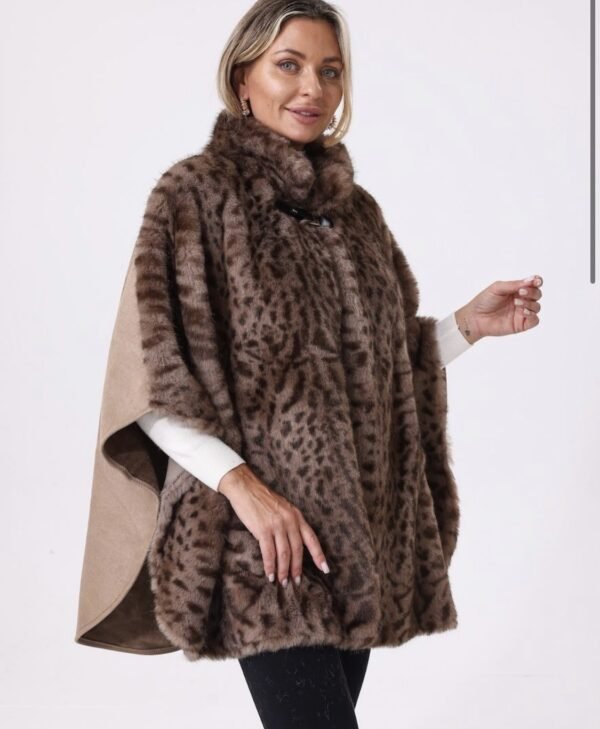 Faux Fur Cape-F1