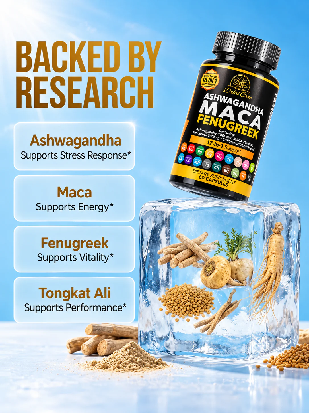 Ashwagandha Maca Root Fenugreek with Tongkat Ali - Image 2