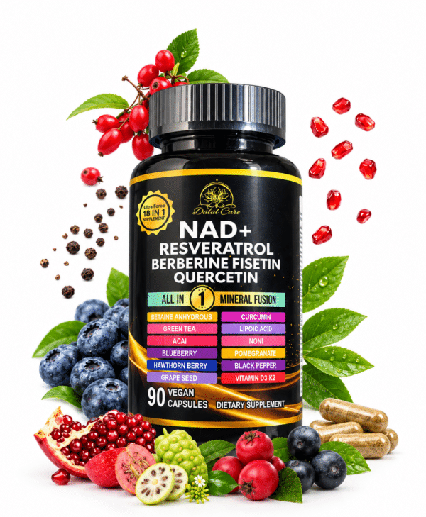 NAD+, Resveratrol, Berberine, Fisetin, and Quercetin
