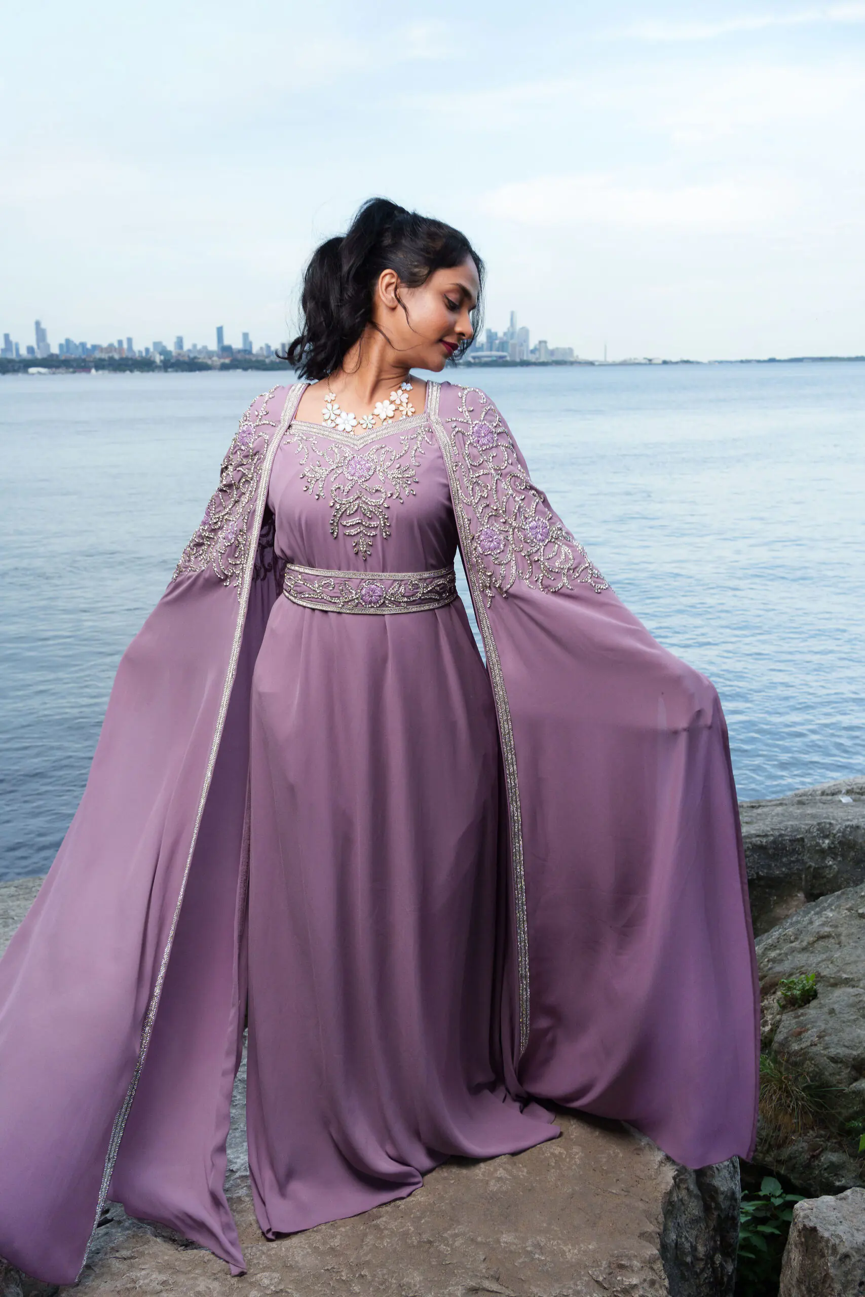 Morrocan Kaftan One Piece Purple - Image 2