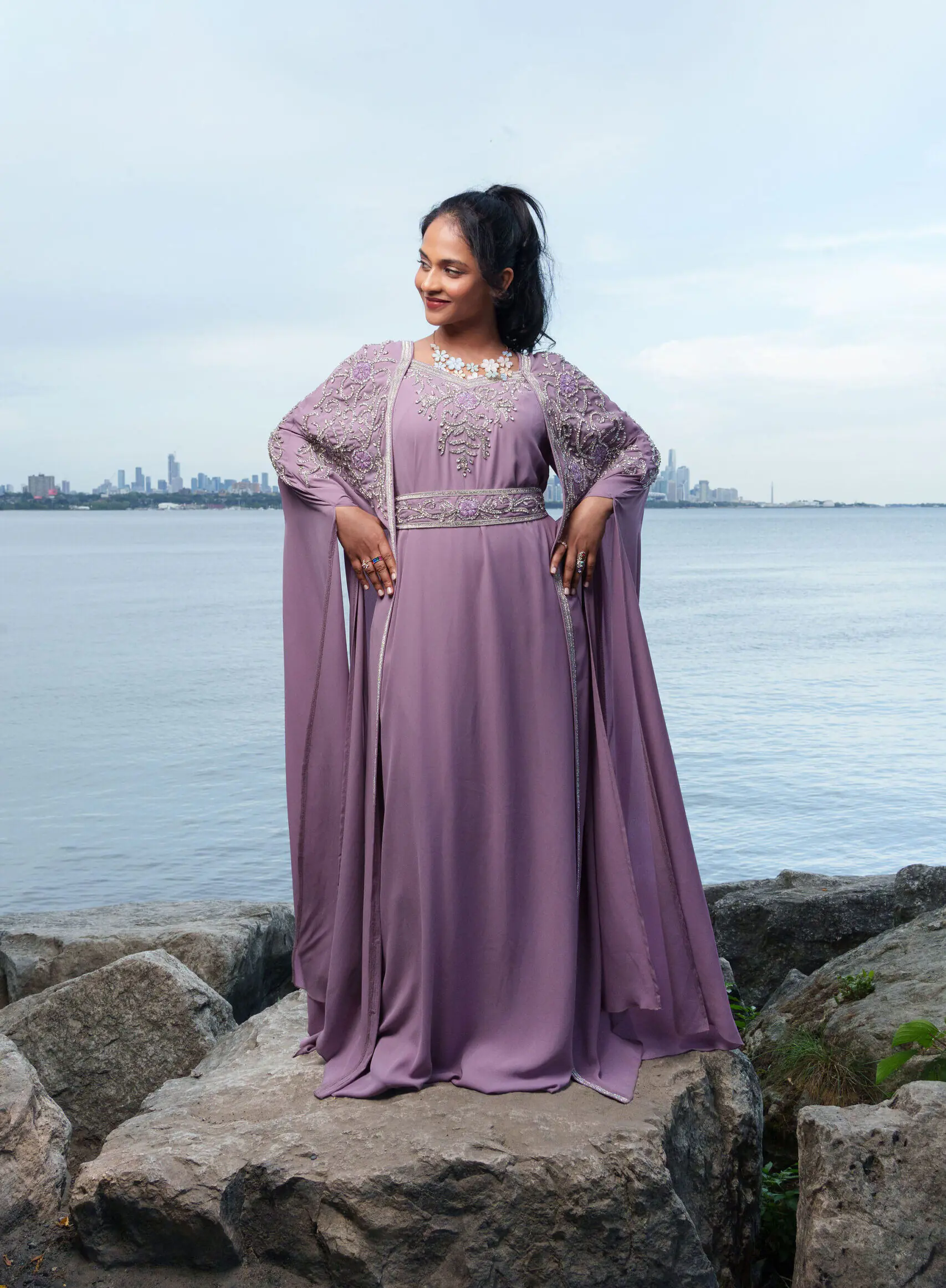 Morrocan Kaftan One Piece Purple - Image 4