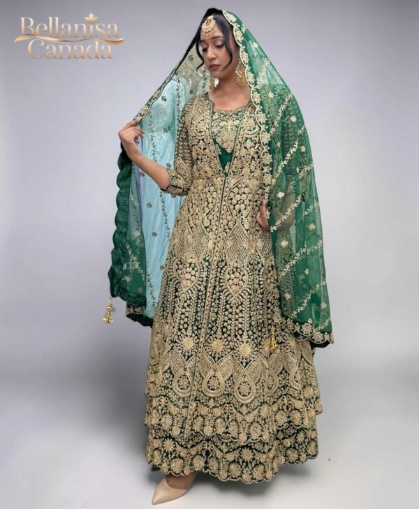 Zardosi Bridal Emerald Gold